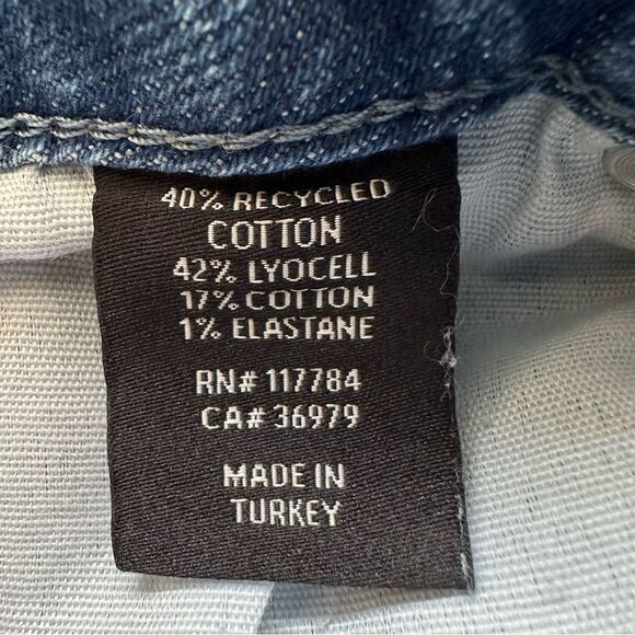 RAILS THE SUNSET HIGH RISE SLIM FLARE JEANS MAZARINE LET DOWN HEM SIZE 28 - Picture 11 of 14